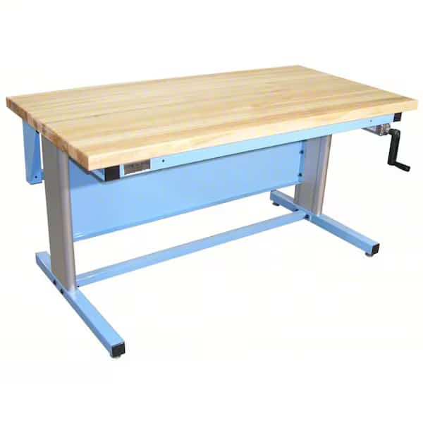 Workstation, Ergo, Solid Maple, Lt Blue
