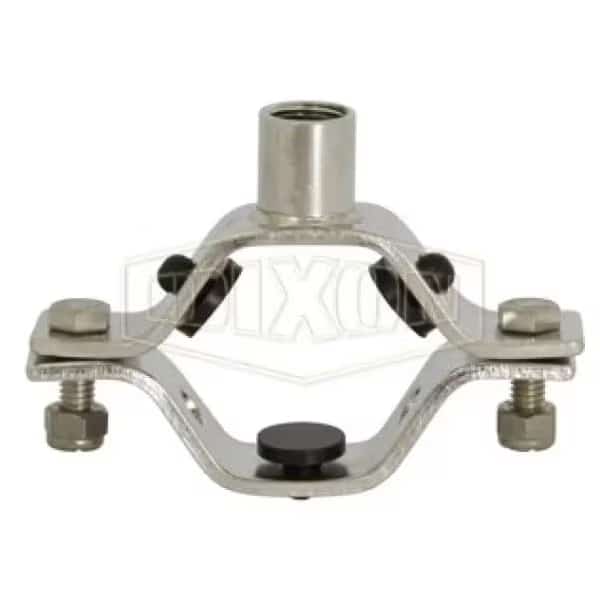 Hexagonal Hanger with Nitrile Grommet and Coupler, 2-1/2 in Pipe/Tube, Stainless Steel