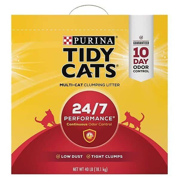 Tidy Cats 7023001669 Clumping Cat Litter, 35 lb Capacity, Gray/Tan
