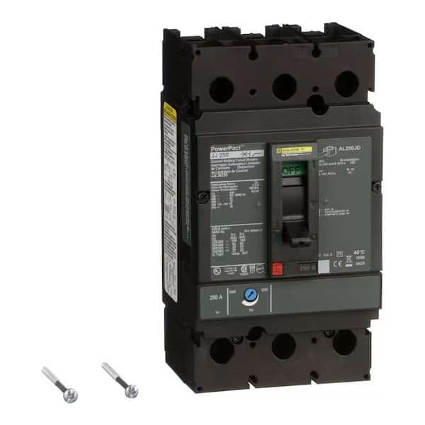 Molded Case Circuit Breaker, 250, 600VAC, 3 Pole, Unit Mount Lug Mounting Style, JJ Series, SQUARE D, Mfr# JJL36250
