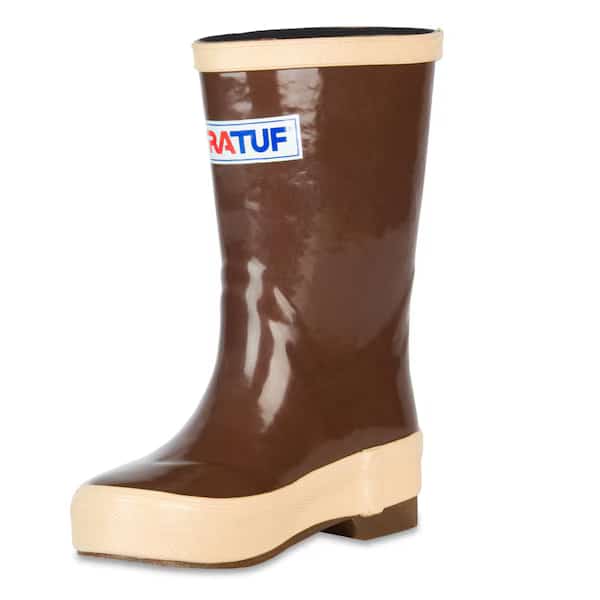 Youth Legacy Kids Rubber Boot, 8 in Height, Copper/Tan, 12
