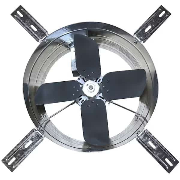 Automatic 14 in. Gable Mount Attic Ventilator Fan with Adjustable Thermostat, 3.10 Amps