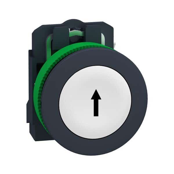 Push Button, 30 mm, 1NO, White, SCHNEIDER ELECTRIC, Mfr# XB5FA3341