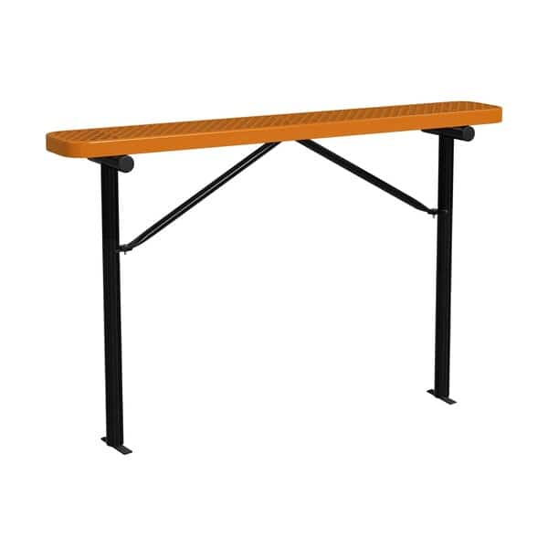 Bench w/o Back,Ingroud Mount,6ft.,Orange, Mfr#: B6XPIG-ORANGE, LEISURE CRAFT INC.