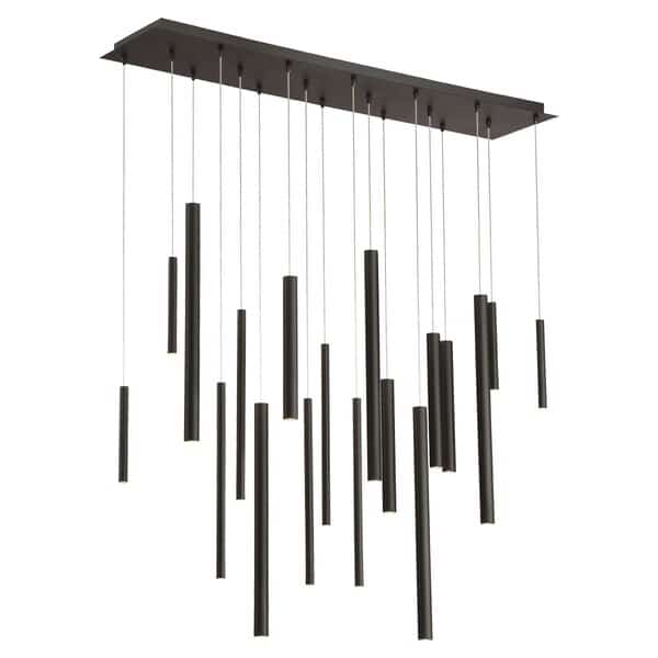 Santana Contemporary LED Chandelier, 18-Light, 900 Lumens, Black/Black
