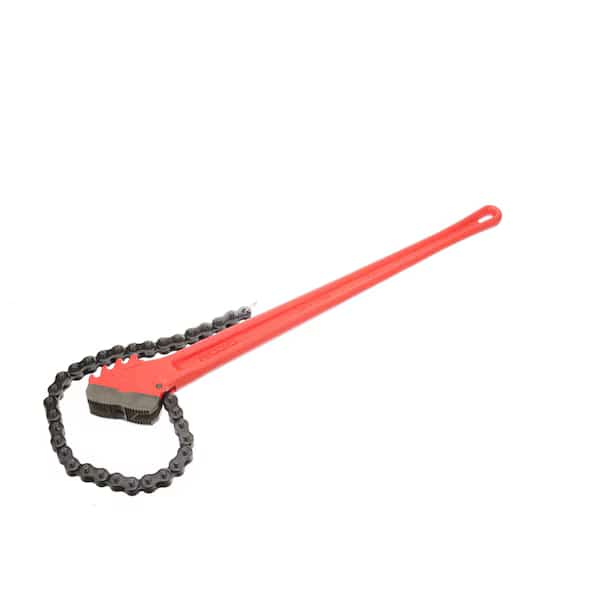 Chain Wrench, 7 1/2 in Outside Dia, 29 in Chain L, 36 in Handle L, Alloy Steel