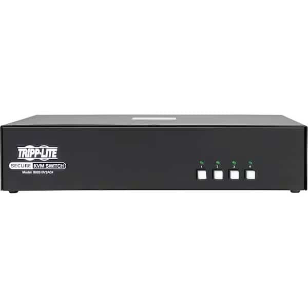 Secure KVM Switch 4-Port Dual Monitor DVI + Audio NIAP PP3.0 CAC