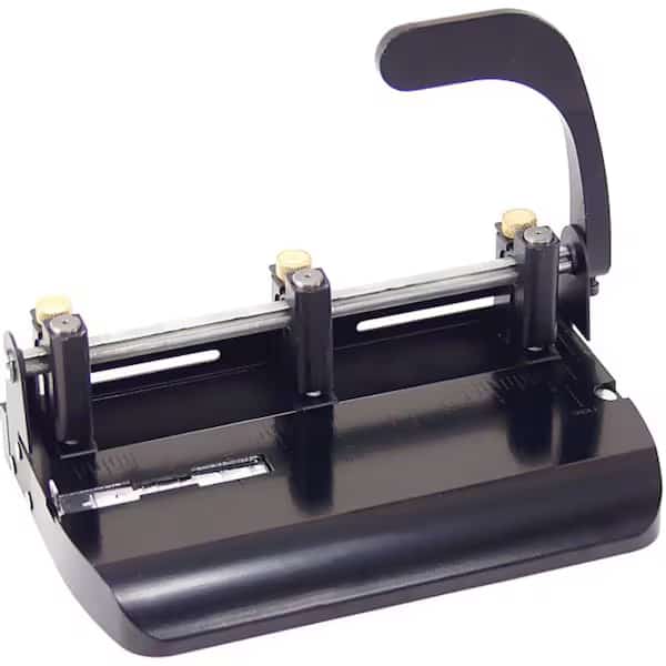 Lever Handle HeavyDuty 23Hole Punch, Black