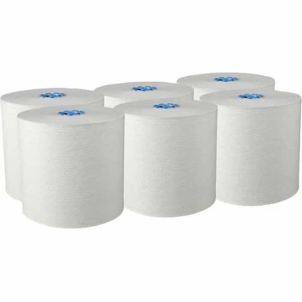 Hard Roll Paper Towels for Blue Core Dispensers, White, (700'/Roll, 6 Rolls/Case, 4,200'/Case)