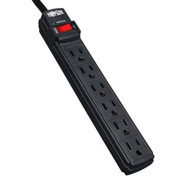 Outlet Strip, 5-15R, 5-15P, Black