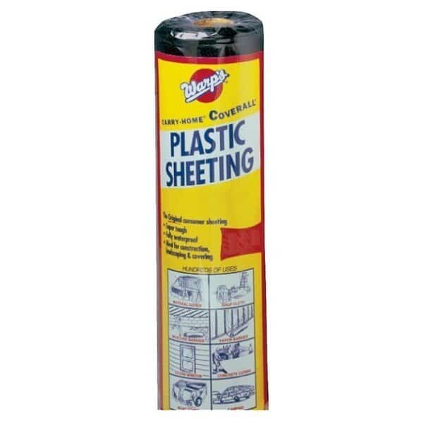 Poly Film, 25 ft L, 20 ft W, Black
