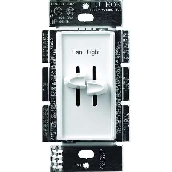 Fan/Light Control Dual Slide, 120V, 1 Pole