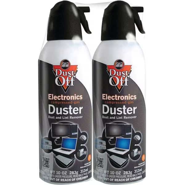 Disposable Compressed Gas Duster, Aerosol Duster for Electronics, 10 oz, 2-Pack