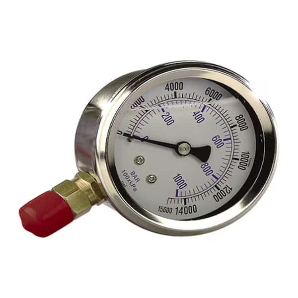 Williams Facedia.meter Liq Gauge, 4", 1/4" NTPF