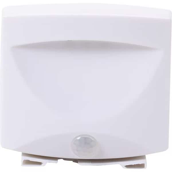 Battery-Powered Motion-Activated Outdoor Night-Light in White