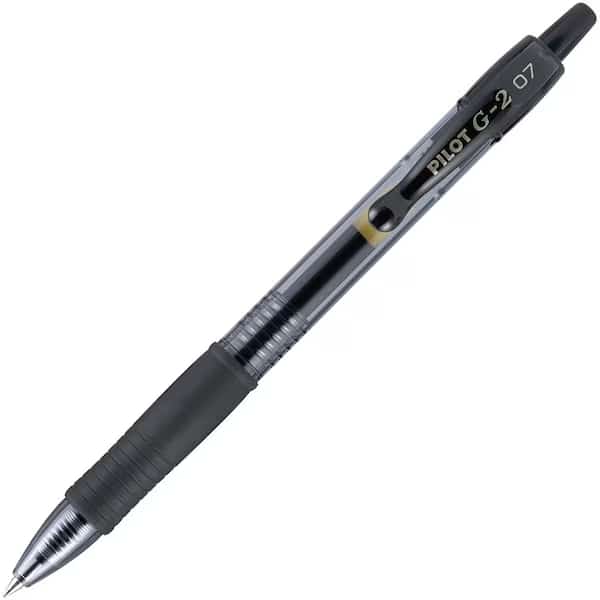 Pilot Corporation Of America 31170 UPC G2 Retractable Gel Ink Rolling Ball Pen .7mm Black