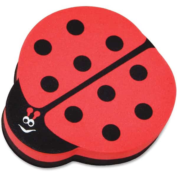 Magnetic Whiteboard Eraser, Ladybug, PK6