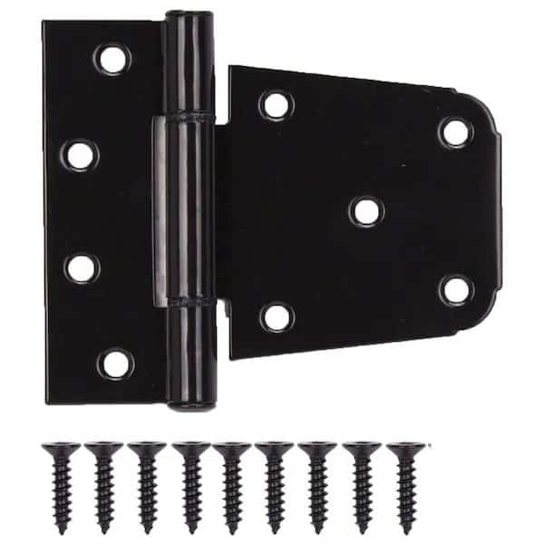 Gate Hinge, Steel, Black, Fixed Pin, 180 deg Range of Motion, 46 Pair lb