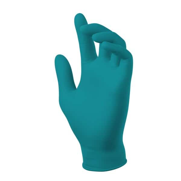 Powerform, Disposable Gloves, 5 mil Palm, Nitrile, Powder-Free, 2XL, 100 PK, Teal