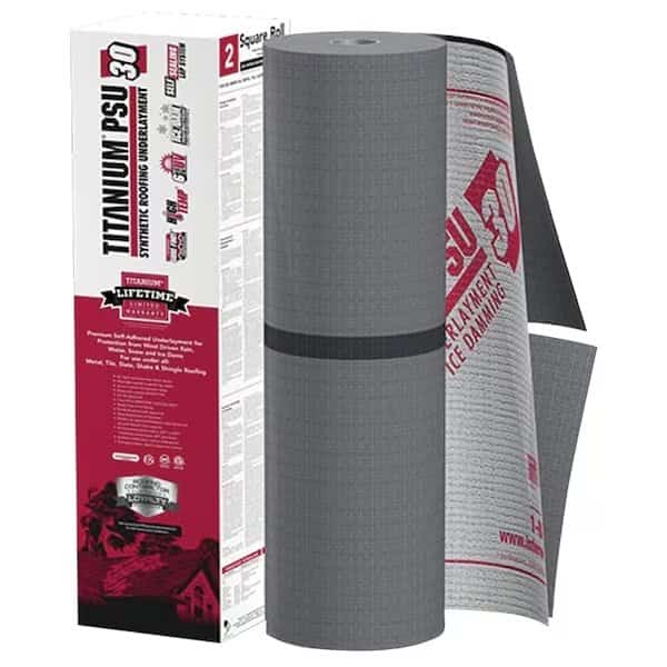 Roof Underlayment Roll, 72 ft L, 36 in W, Synthetic, Gray