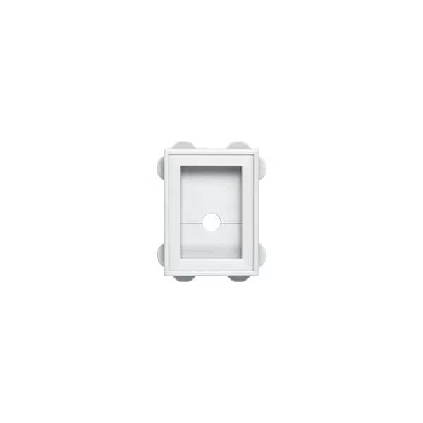 BUILDERS EDGE 130030003001 Mounting Block, 5 in W, White
