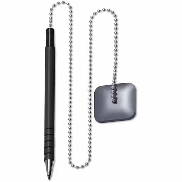 Universal Stick Ballpoint Counter Pen, Medium 1mm, Black Ink, Black Barrel
