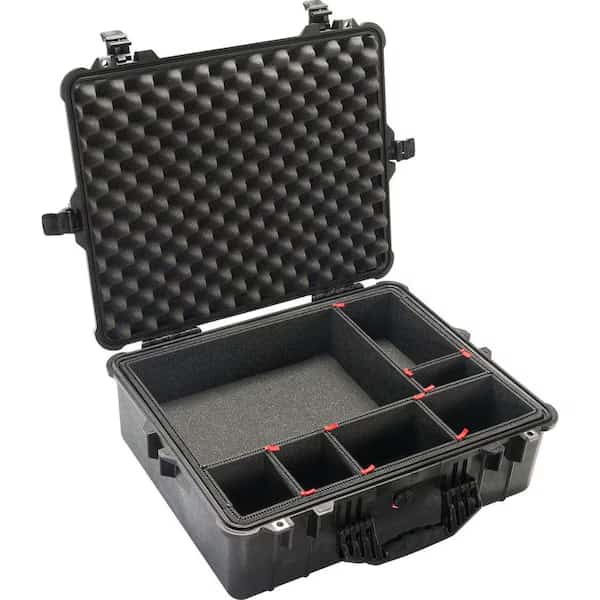 Black Protective Case, 24.39"L x 19.36"W x 8.79"D, PELICAN, Mfr# 016000-0050-110