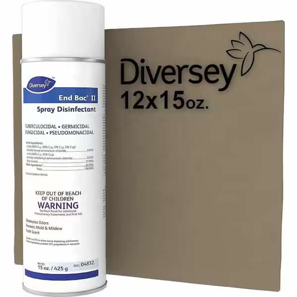 Disinfectant Spray, 15 oz. Aerosol Can, Characteristic, Colorless