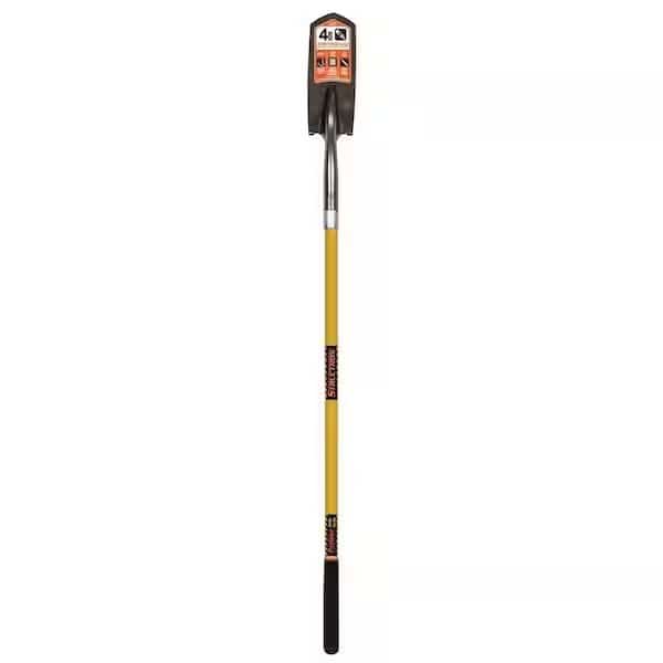 S700 SpringFlex Trenching Shovel, 4 in W 14 ga Steel Blade, Fiberglass Handle