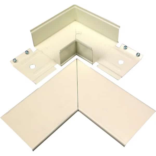 90 Deg Flat Elbow Raceway, 3000 Series, 1 Channel, 2-3/4 in W, 1.47 in H, 6 in L, Ivory