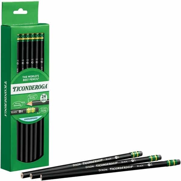 Pencils, No 2 Soft, Black, Unsharpened, PK48, 48PK