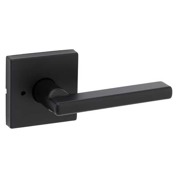 Signature Series Privacy Door Lock, Pushbutton Lock, Lever Handle, Zinc, Matte