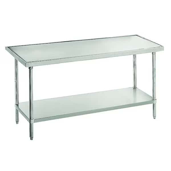 Work Table 24 in.W x 24 in.D 14 gauge 304 stainless steel top