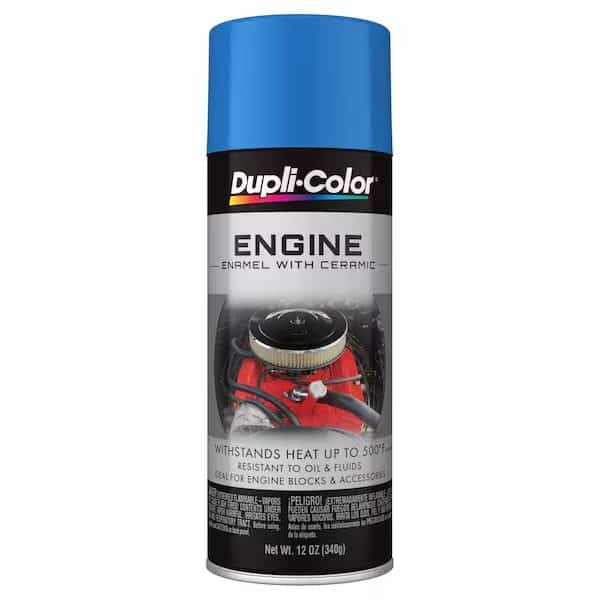 Engine Paint Heat Resistant to 500 Degrees Fahrenheit; Chrysler Corp Blue; 12 Ounce Aerosol Spray