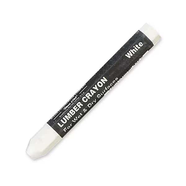 DIXON TICONDEROGA Lumber Crayon, White, 12 in Dia, 412 in L