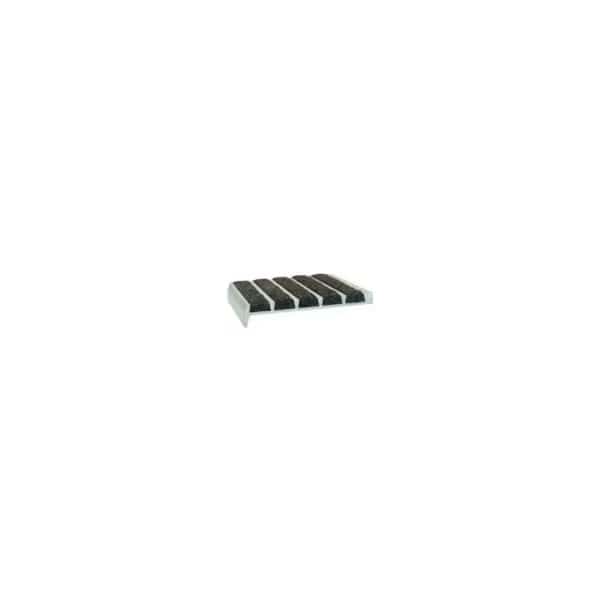 Stair Nosing Extruded Aluminum Black, 36 in W x 1/4" Thick