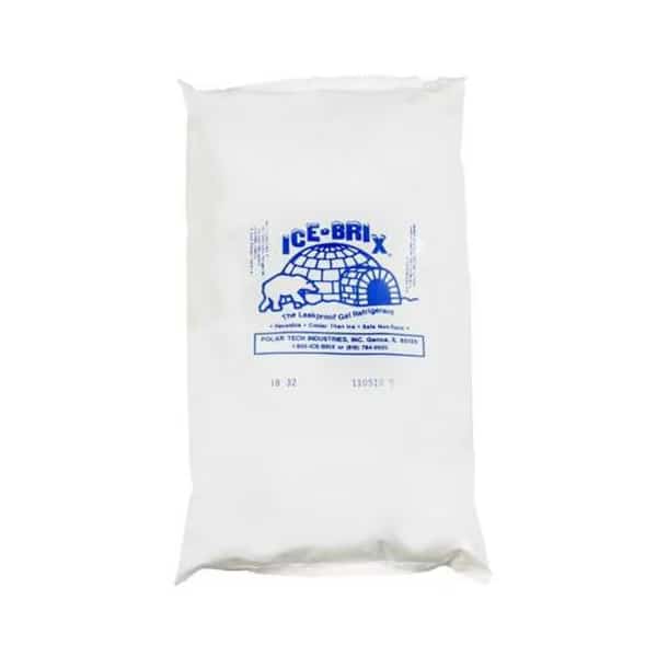 Ice-Brix Cold Packs, 10" x 6" x 1-1/2", White, 9/Case