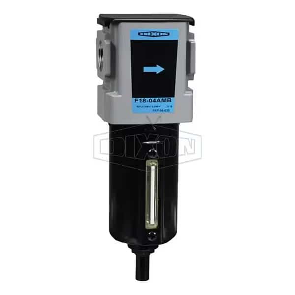 Wilkerson by Compact Airline Particulate Filter with Sight Glass, 3/8 in NPT/BSPP-G Port, 5 micron,