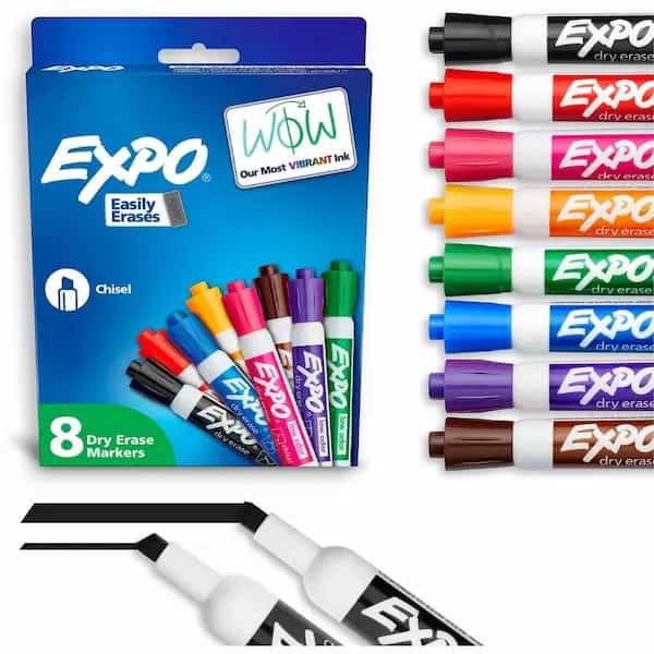 Dry-Erase Marker, Chisel Tip, Assorted, PK8, Expo, Mfr#: 80078