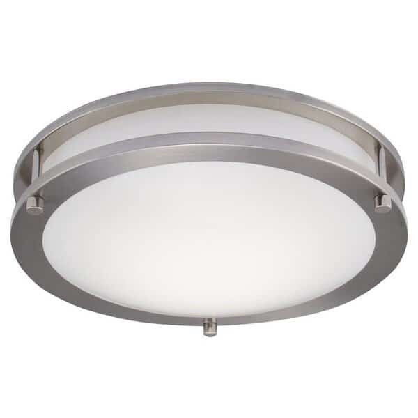 Boston Harbor CL200AC Ceiling Light Fixture, 120 V, LED Lamp, Brushed Nickel Fixture