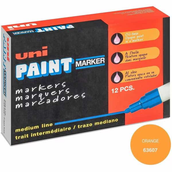 UniPaint PX20 OilBased Medium Point Marker, Orange