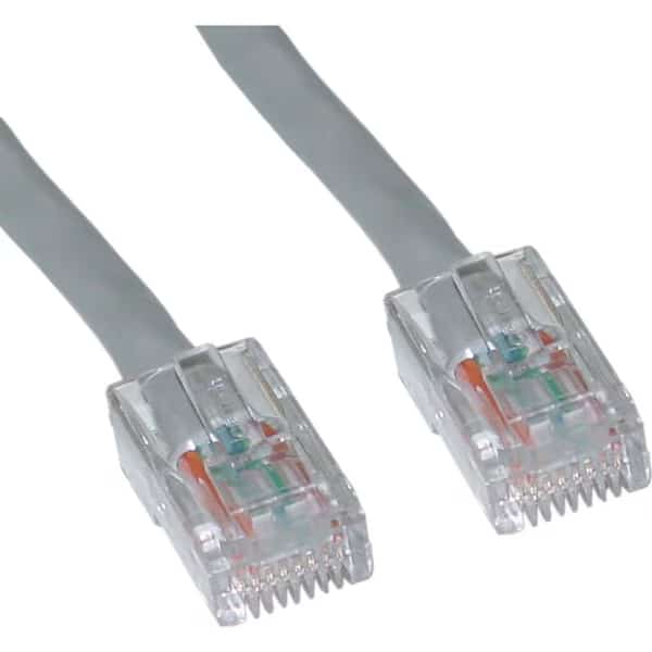 CableWholesale 10X8-12107 Cat6 Gray Ethernet Patch Cable  Bootless  7 foot