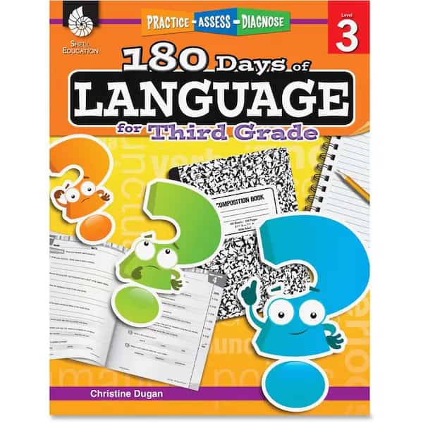 Shell Education 180 Days of Language Book, Grade 3