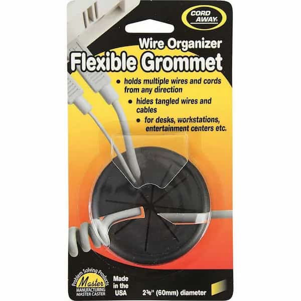 Flexible Grommet,Desk,2-3/8 In Dia,Blk, Mfr#: 209, MASTER CASTER