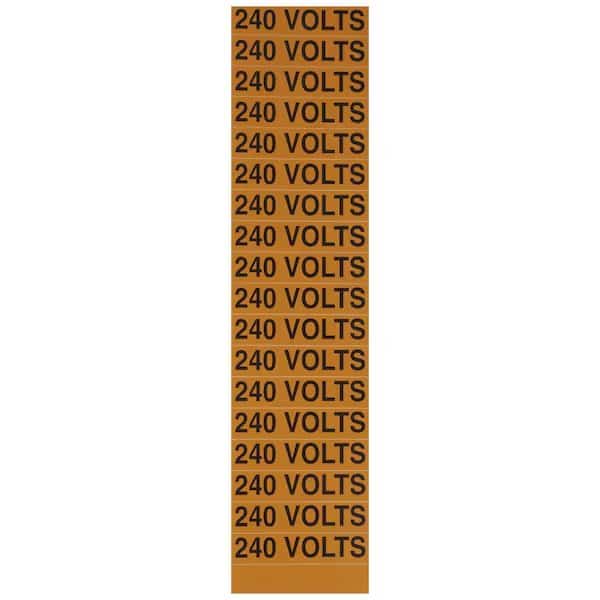 Voltage Marker Card 240 Volts