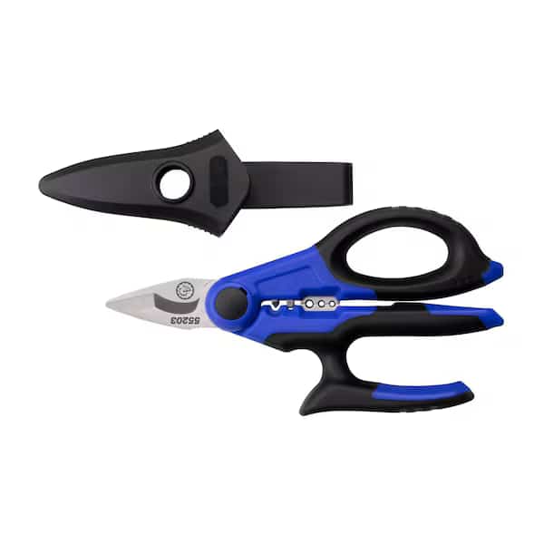 Electrician Scissors, Multi-Angle, 6.75in