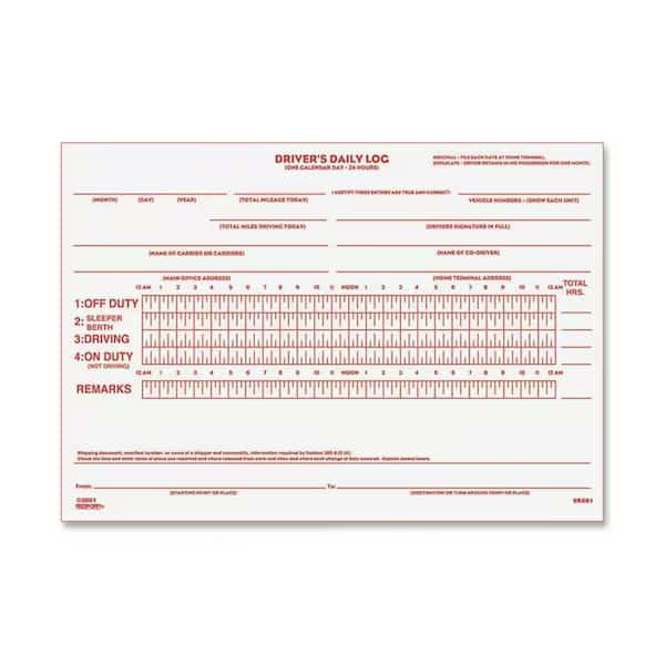 Rediform  Driver's Daily Log Book, 2-Part, 5-1/2" x 7-7/8", 31 Sets/Pad