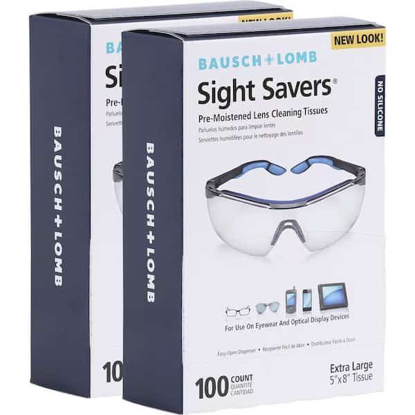 Tissues,Eyeglass,Pre-Moist,PK200, Mfr#: 8574GMBD, BAUSCH & LOMB