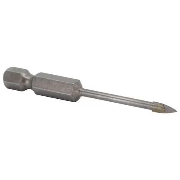 1/8" Carbide Tipped Glass & Tile Drill Bit with Hex Shank