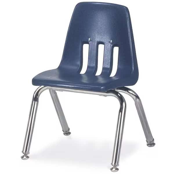 9000 Series 12" Classroom Chair, Preschool - 1st Grade with Nylon Glides - Sky Blue Seat